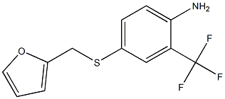 4-[(furan-2-ylmethyl)sulfanyl]-2-(trifluoromethyl)aniline 结构式