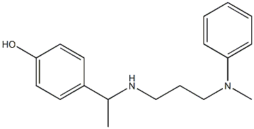 4-[1-({3-[methyl(phenyl)amino]propyl}amino)ethyl]phenol 结构式