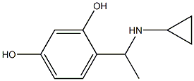 4-[1-(cyclopropylamino)ethyl]benzene-1,3-diol 结构式