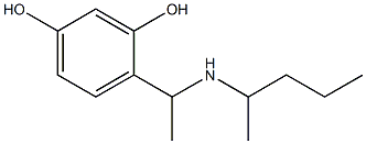 4-[1-(pentan-2-ylamino)ethyl]benzene-1,3-diol 结构式