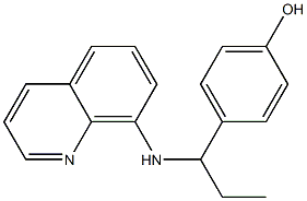 4-[1-(quinolin-8-ylamino)propyl]phenol 结构式
