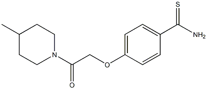 4-[2-(4-methylpiperidin-1-yl)-2-oxoethoxy]benzenecarbothioamide 结构式