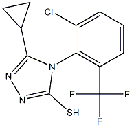 4-[2-chloro-6-(trifluoromethyl)phenyl]-5-cyclopropyl-4H-1,2,4-triazole-3-thiol 结构式