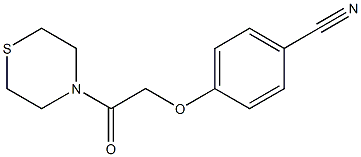 4-[2-oxo-2-(thiomorpholin-4-yl)ethoxy]benzonitrile 结构式