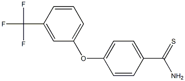 4-[3-(trifluoromethyl)phenoxy]benzene-1-carbothioamide 结构式