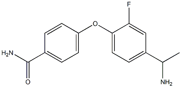 4-[4-(1-aminoethyl)-2-fluorophenoxy]benzamide 结构式