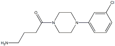 4-[4-(3-chlorophenyl)piperazin-1-yl]-4-oxobutan-1-amine 结构式