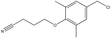 4-[4-(chloromethyl)-2,6-dimethylphenoxy]butanenitrile 结构式