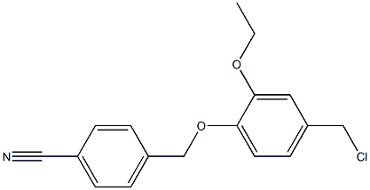 4-[4-(chloromethyl)-2-ethoxyphenoxymethyl]benzonitrile 结构式