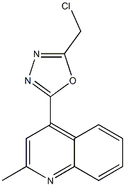 4-[5-(chloromethyl)-1,3,4-oxadiazol-2-yl]-2-methylquinoline 结构式