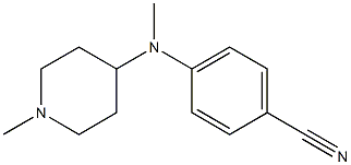 4-[methyl(1-methylpiperidin-4-yl)amino]benzonitrile 结构式