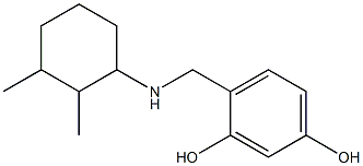 4-{[(2,3-dimethylcyclohexyl)amino]methyl}benzene-1,3-diol 结构式