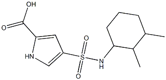 4-{[(2,3-dimethylcyclohexyl)amino]sulfonyl}-1H-pyrrole-2-carboxylic acid 结构式
