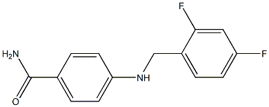 4-{[(2,4-difluorophenyl)methyl]amino}benzamide 结构式