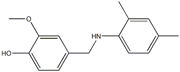 4-{[(2,4-dimethylphenyl)amino]methyl}-2-methoxyphenol 结构式