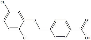 4-{[(2,5-dichlorophenyl)sulfanyl]methyl}benzoic acid 结构式