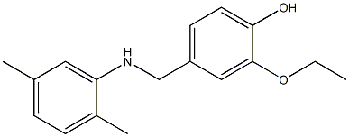 4-{[(2,5-dimethylphenyl)amino]methyl}-2-ethoxyphenol 结构式