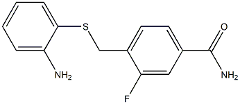 4-{[(2-aminophenyl)thio]methyl}-3-fluorobenzamide 结构式