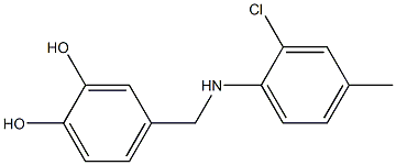 4-{[(2-chloro-4-methylphenyl)amino]methyl}benzene-1,2-diol 结构式