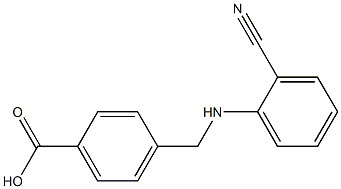 4-{[(2-cyanophenyl)amino]methyl}benzoic acid 结构式