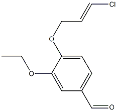 4-{[(2E)-3-chloroprop-2-enyl]oxy}-3-ethoxybenzaldehyde 结构式