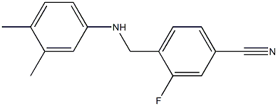 4-{[(3,4-dimethylphenyl)amino]methyl}-3-fluorobenzonitrile 结构式