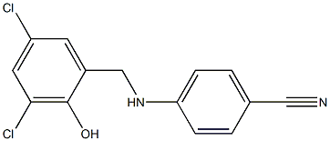 4-{[(3,5-dichloro-2-hydroxyphenyl)methyl]amino}benzonitrile 结构式