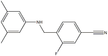 4-{[(3,5-dimethylphenyl)amino]methyl}-3-fluorobenzonitrile 结构式