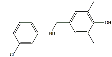 4-{[(3-chloro-4-methylphenyl)amino]methyl}-2,6-dimethylphenol 结构式