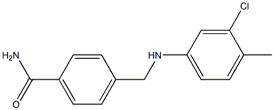4-{[(3-chloro-4-methylphenyl)amino]methyl}benzamide 结构式