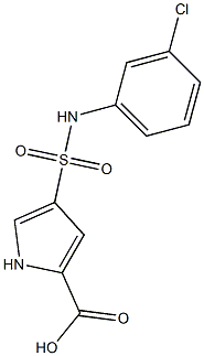 4-{[(3-chlorophenyl)amino]sulfonyl}-1H-pyrrole-2-carboxylic acid 结构式