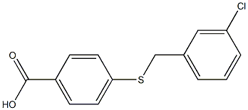 4-{[(3-chlorophenyl)methyl]sulfanyl}benzoic acid 结构式