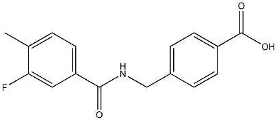 4-{[(3-fluoro-4-methylphenyl)formamido]methyl}benzoic acid 结构式