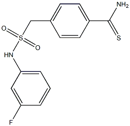 4-{[(3-fluorophenyl)sulfamoyl]methyl}benzene-1-carbothioamide 结构式