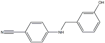 4-{[(3-hydroxyphenyl)methyl]amino}benzonitrile 结构式