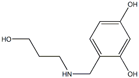 4-{[(3-hydroxypropyl)amino]methyl}benzene-1,3-diol 结构式