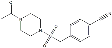 4-{[(4-acetylpiperazine-1-)sulfonyl]methyl}benzonitrile 结构式