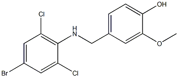 4-{[(4-bromo-2,6-dichlorophenyl)amino]methyl}-2-methoxyphenol 结构式