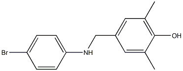 4-{[(4-bromophenyl)amino]methyl}-2,6-dimethylphenol 结构式