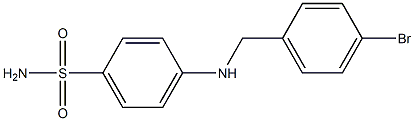 4-{[(4-bromophenyl)methyl]amino}benzene-1-sulfonamide 结构式