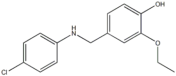 4-{[(4-chlorophenyl)amino]methyl}-2-ethoxyphenol 结构式