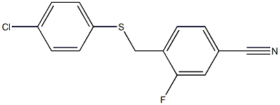 4-{[(4-chlorophenyl)sulfanyl]methyl}-3-fluorobenzonitrile 结构式