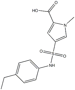 4-{[(4-ethylphenyl)amino]sulfonyl}-1-methyl-1H-pyrrole-2-carboxylic acid 结构式