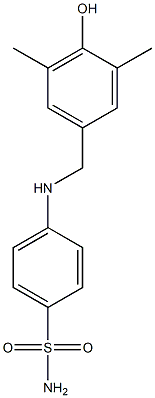 4-{[(4-hydroxy-3,5-dimethylphenyl)methyl]amino}benzene-1-sulfonamide 结构式
