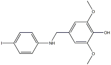 4-{[(4-iodophenyl)amino]methyl}-2,6-dimethoxyphenol 结构式