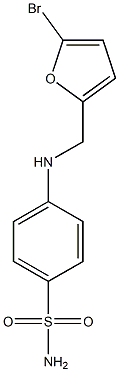 4-{[(5-bromofuran-2-yl)methyl]amino}benzene-1-sulfonamide 结构式