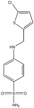 4-{[(5-chlorothiophen-2-yl)methyl]amino}benzene-1-sulfonamide 结构式