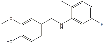 4-{[(5-fluoro-2-methylphenyl)amino]methyl}-2-methoxyphenol 结构式