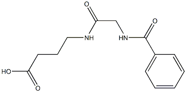 4-{[(benzoylamino)acetyl]amino}butanoic acid 结构式