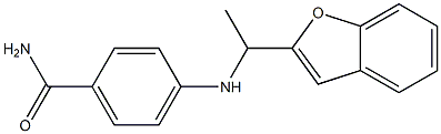 4-{[1-(1-benzofuran-2-yl)ethyl]amino}benzamide 结构式